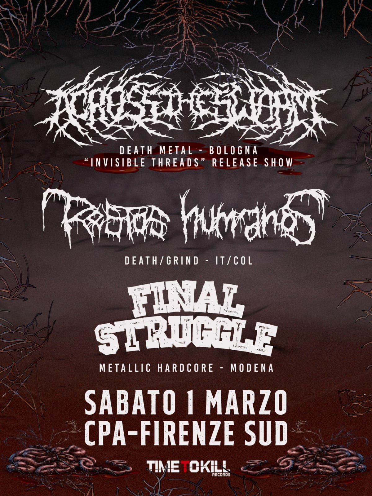 Across the Swarm "Invisible Threads" Release Show + Restos Humanos